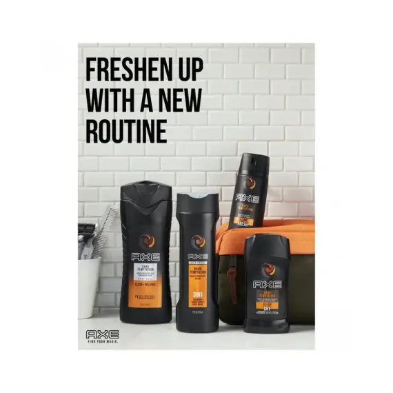 AXE Dark Temptation Body Spray, 8 oz, Twin Pack, 2 image AXE Dark Temptation Body Spray, 8 oz, Twin Pack, 2 image