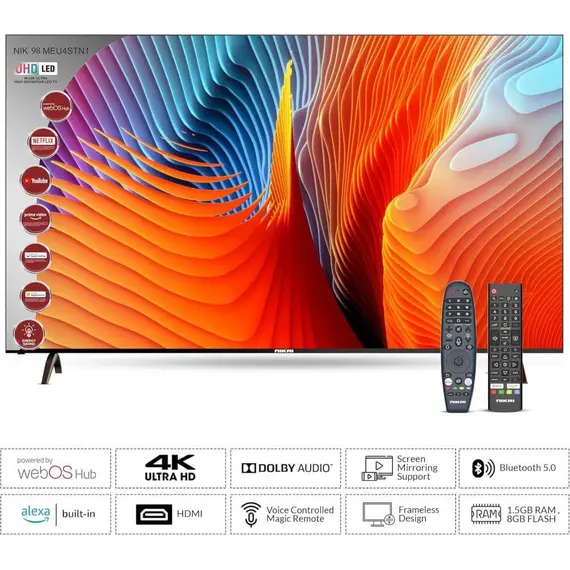 شاشة تلفزيون 250 بوصة بجودة 4K بضمان السوق لايف