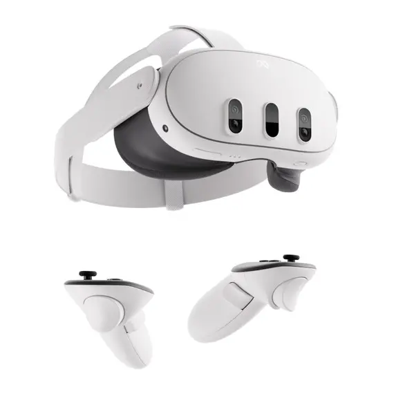 نظارة اوكلس 3 الواقع المختلط | Oculus Quest 3 GB All-In-One Virtual Reality Headset (VR) - White نظارة اوكلس 3 الواقع المختلط | Oculus Quest 3 GB All-In-One Virtual Reality Headset (VR) - White