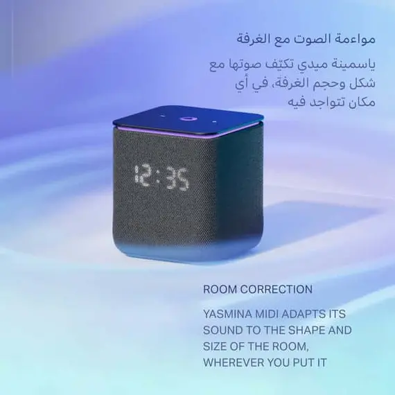 ياسمينة بالذكاء الاصطناعي الشبيه بالإنسان في مكبر صوت ياسمينة بالذكاء الاصطناعي الشبيه بالإنسان في مكبر صوت